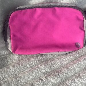 Lululemon Pink & Gray Belt Bag